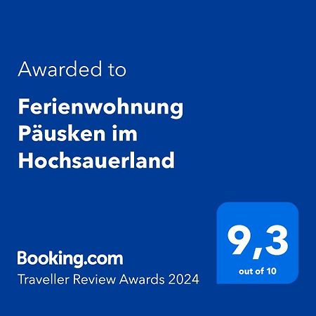 Ferienwohnung Paeusken Im Hochsauerland- E- Bike Und Auto Laden Moeglich Bestwig Exterior photo